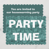 Invitation Motif d'écharpe bulle turquoise (Devant / Derrière)