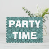 Invitation Motif d'écharpe bulle turquoise (Debout devant)
