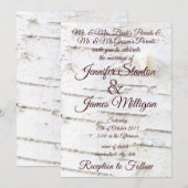 Invitation Motif d'écorce de bouleau (Devant / Derrière)