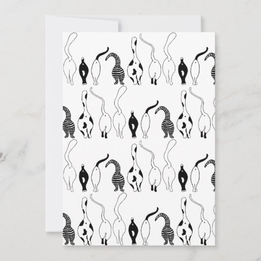 Invitation Motif des boutons de chat (Devant)