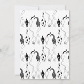 Invitation Motif des boutons de chat (Dos)