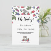 Invitation Motif des cerises et des cochons de Guinée (Debout devant)