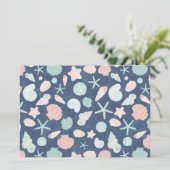 Invitation motif des coquillages (Debout devant)