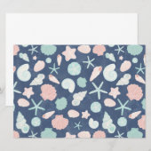 Invitation motif des coquillages (Devant / Derrière)