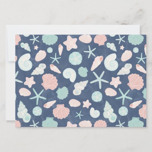 Invitation motif des coquillages (Devant)