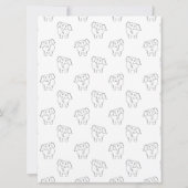 Invitation Motif des éléphants noirs et blancs. (Dos)