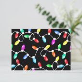 Invitation Motif des lumières de Noël (Debout devant)