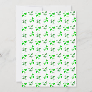 Invitation Motif des trèfles verts