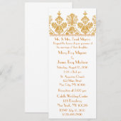 Invitation Motif d'essai officiel de l'or antique (Devant / Derrière)