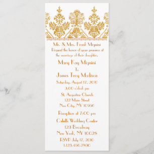 Invitation Motif d'essai officiel de l'or antique