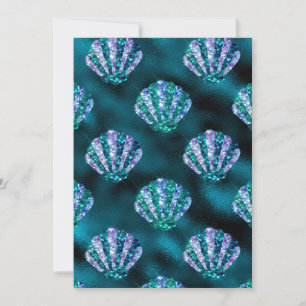 Invitation Motif d'huîtres colorées Ocean Glamor