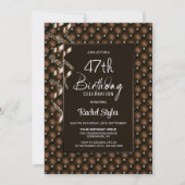 Invitation Motif Diamond Brown Tout âge Anniversaire Fête (Devant)