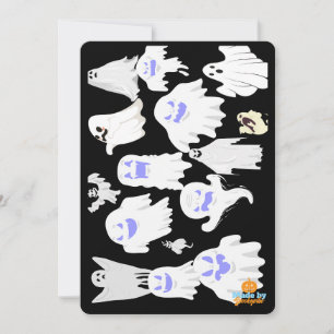 Invitation Motif d'illustration éffrayant Ghost - Halloween