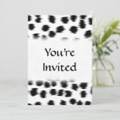 Invitation Motif d'impression Dalmatien noir et blanc. (Debout devant)
