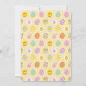 Invitation Motif d'oeuf simple Anniversaire de enfant jaune d (Dos)