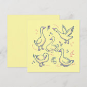 Invitation Motif d'oie drôle (Devant / Derrière)
