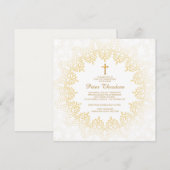 Invitation motif doré (Devant / Derrière)