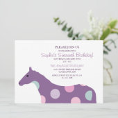 Invitation Motif du Cheval coloré Seizième anniversaire (Debout devant)