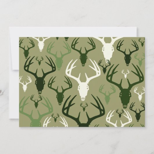 Invitation motif du crâne de chasse aux cerfs (Devant)