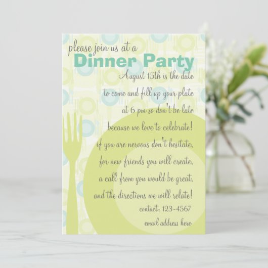 Invitation Motif du dîner (Debout devant)