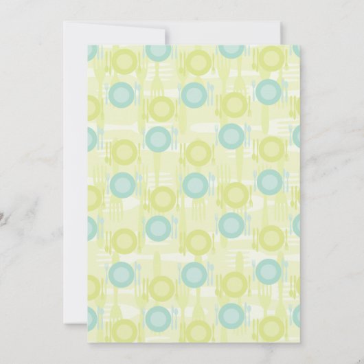 Invitation Motif du dîner (Dos)