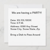 Invitation Motif du drapeau Abstrait & USA Texte Party Invita (Dos)