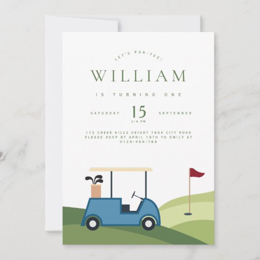 Invitation Motif du Jacquard de golf de Par Tee (Devant)