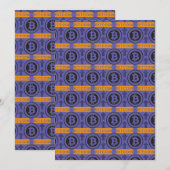 Invitation Motif du logo Bitcoin (Devant / Derrière)