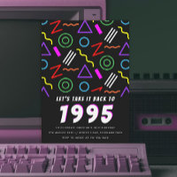 motif du parti des années 1990 Vintage fête d'anni