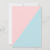 Invitation Motif du triangle bleu rose Révélation virtuelle d (Dos)