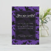 Invitation Motif effrayant et cool de chauves-souris noires p (Debout devant)