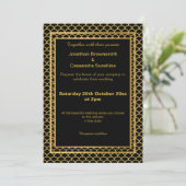 Invitation Motif ÉLÉGANT EN OR LAYÉ NOIR MERMAID ÉCHELLE (Debout devant)