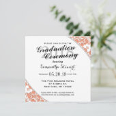 Invitation Motif élégant et simple de damassé d'orange de (Debout devant)