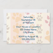 Invitation Motif Empreinte de patte du groupe d'adoption des (Dos)