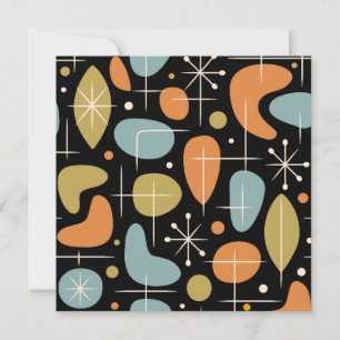 Invitation Motif en forme d'étoile de style Mid Century Moder
