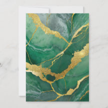 Motif en marbre vert avec or