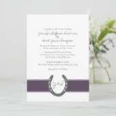 Invitation Motif équestre à thème de chaussures de cheval (Debout devant)