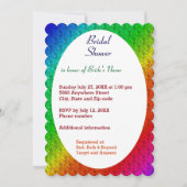 Invitation Motif floral arc-en-ciel Mariage d'automne (Devant)