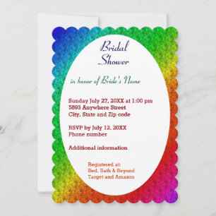 Invitation Motif floral arc-en-ciel Mariage d'automne