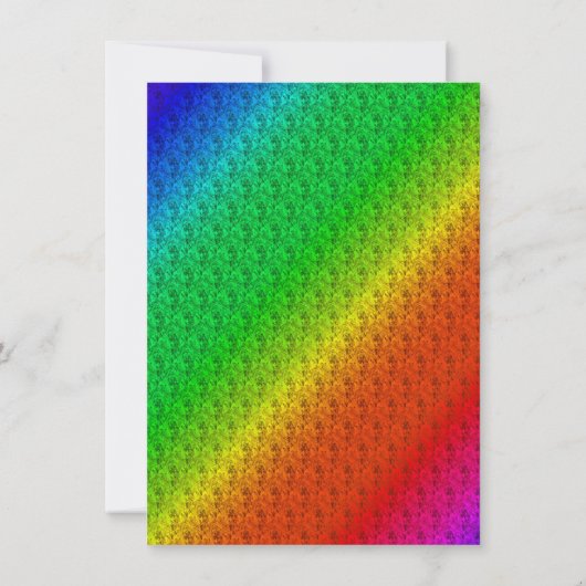 Invitation Motif floral arc-en-ciel Mariage d'automne (Dos)