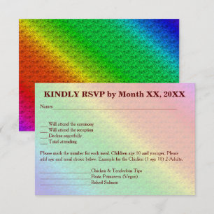 Invitation Motif floral arc-en-ciel Mariage d'automne