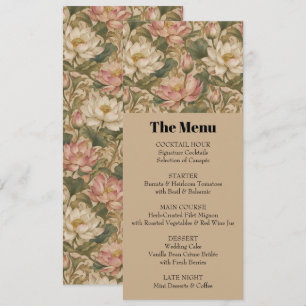 Invitation Motif floral botanique vintage lotus d'eau