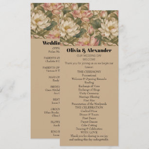 Invitation Motif floral botanique vintage lotus d'eau