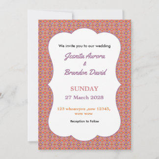 Invitation Motif floral géométrique amérindien de luxe