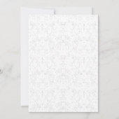 Invitation Motif floral monochrome – Art élégant sans couture (Dos)