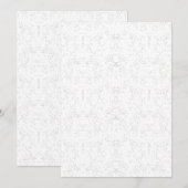 Invitation Motif floral monochrome – Art élégant sans couture (Devant / Derrière)