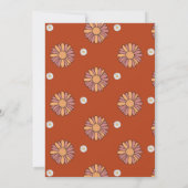 Invitation Motif floral Pastel Rose & Orange Daisy (Dos)