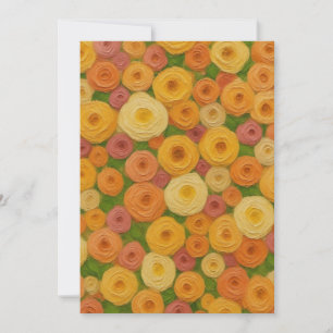 Invitation Motif floral sans couture de l'automne chaud Peint