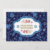 Invitation Motif floral Seder Pessin (Devant)