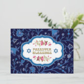 Invitation Motif floral Seder Pessin (Debout devant)